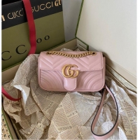 Most Popular Gucci GG Marmont matelasse mini bag 446744 pink