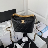 Good Product Chanel lambskin Shoulder Bag AS3242 black