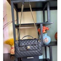 Spot Bulk Chanel lambskin Shoulder Bag AS3335 black