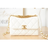 Top Grade Chanel lambskin Shoulder Bag AS3240 white