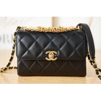 Famous Brand Chanel lambskin Shoulder Bag AS3240 black