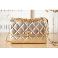 Luxurious Chanel lambskin Shoulder Bag AS3241 gold