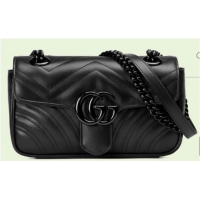 Inexpensive Gucci GG Marmont matelassé mini bag 446744 Black