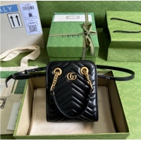 Reasonable Price Gucci GG Marmont matelasse mini bag 696123 black