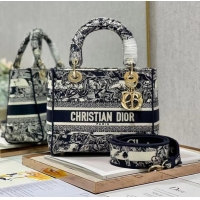 Top Grade Dior MEDIUM LADY D-LITE BAG Embroidered M0565-13