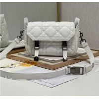 Luxurious DIOR BOBBY BAG leather 6619 white