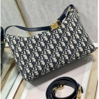 Good Looking DIOR SMALL Shoulder Bag Embroidery S5552 dark blue