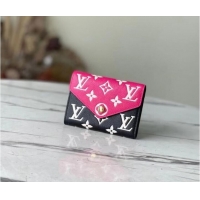 Inexpensive Louis Vuitton VICTORINE WALLET M81289 Black & White & Pink