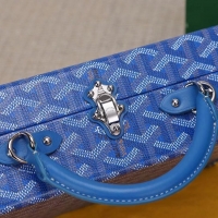 New Style Goyard Hotel Box Bag Clamecy Leather GY1409 Light Blue