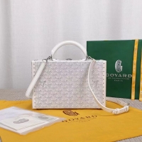 Well Crafted Goyard Hotel Box Bag Clamecy Leather GY1409 White