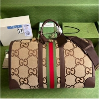 Luxury Grade Gucci Jumbo GG large duffle bag 696039 brown