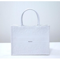 Shop Grade SMALL DIOR BOOK TOTE Embroidery C1287-34 white