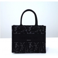 Buy Fashionable SMALL DIOR BOOK TOTE Embroidery C1331-11 black