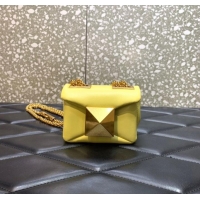 Famous Brand VALENTINO GARAVANI mini One Stud Sheepskin Shoulder Bag XW0P0X98H yellow