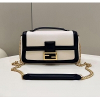 Affordable Price Fendi Baguette Sheepskin bag 8BR6550 Cream & black