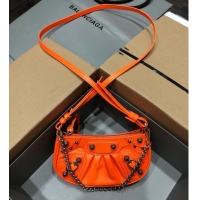 Good Product Balenciaga LE CAGOLE MINI PURSE WITH CHAIN 6958141 orange