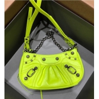 Reasonable Price Balenciaga LE CAGOLE MINI PURSE WITH CHAIN 6958141 lemon