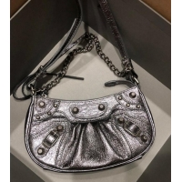 Well Crafted Balenciaga LE CAGOLE MINI PURSE WITH CHAIN 6958141 gray