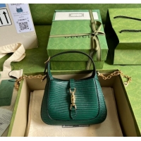 Super Quality Gucci Jackie 1961 lizard mini bag 675799 green