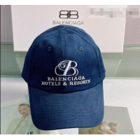 Good Looking Balenciaga Canvas Baseball Hat 0430107 Blue 2022