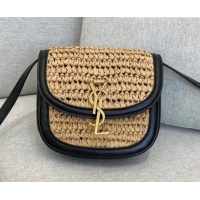 Promotional Saint Laurent KAIA Small Satchel In Raffia and Leather 619740 2021