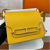 Pretty Style Hermes Roulis 19cm Evercolor 9D H9003 Yellow Gold