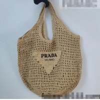 Best Quality Prada Raffia Tote bag 1BG424 Beige 2022