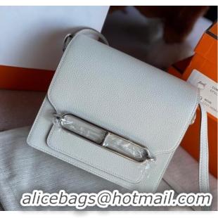 Well Crafted Hermes Roulis 19cm Evercolor 9D H9003 white&Silver