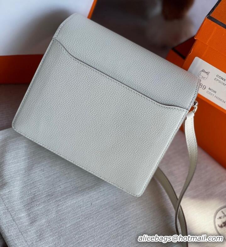 Well Crafted Hermes Roulis 19cm Evercolor 9D H9003 white&Silver