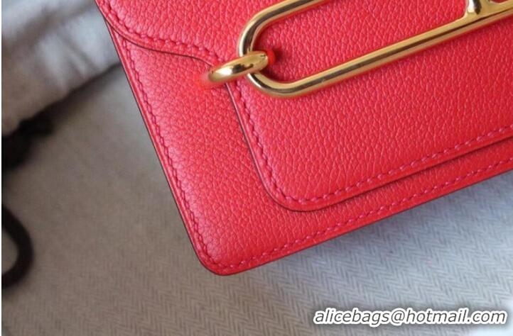 Modern Classic Hermes Roulis 19cm Evercolor 9D H9003 red&Gold