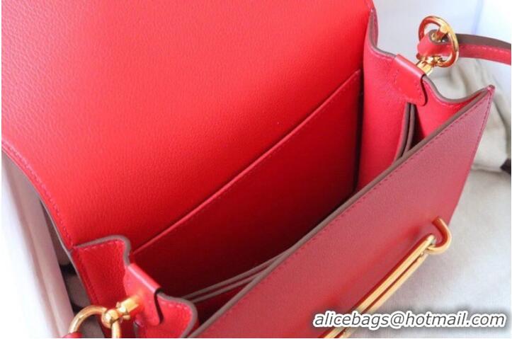 Modern Classic Hermes Roulis 19cm Evercolor 9D H9003 red&Gold