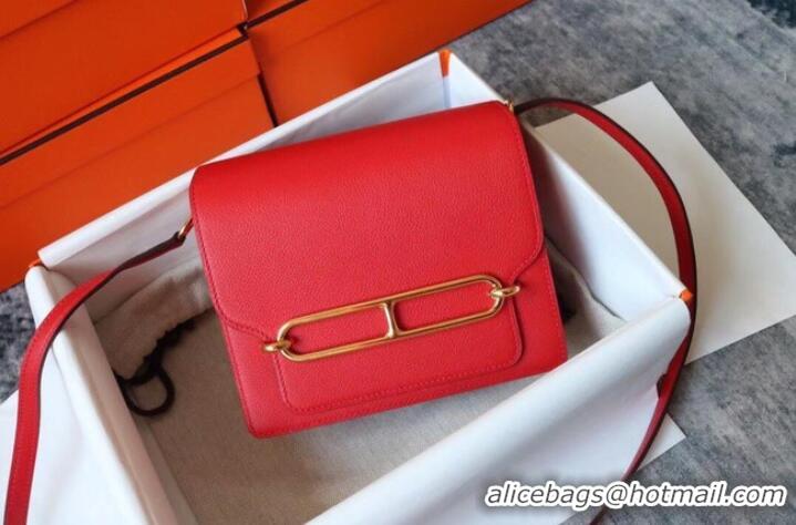 Modern Classic Hermes Roulis 19cm Evercolor 9D H9003 red&Gold