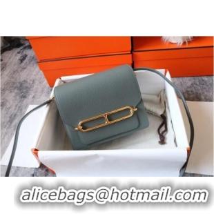 Top Quality Hermes Roulis 19cm Evercolor 9D H9003 gray&Gold