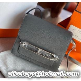 Famous Brand Hermes Roulis 19cm Evercolor 9D H9003 gray&Silver