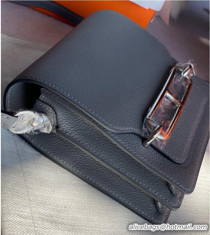 Famous Brand Hermes Roulis 19cm Evercolor 9D H9003 gray&Silver