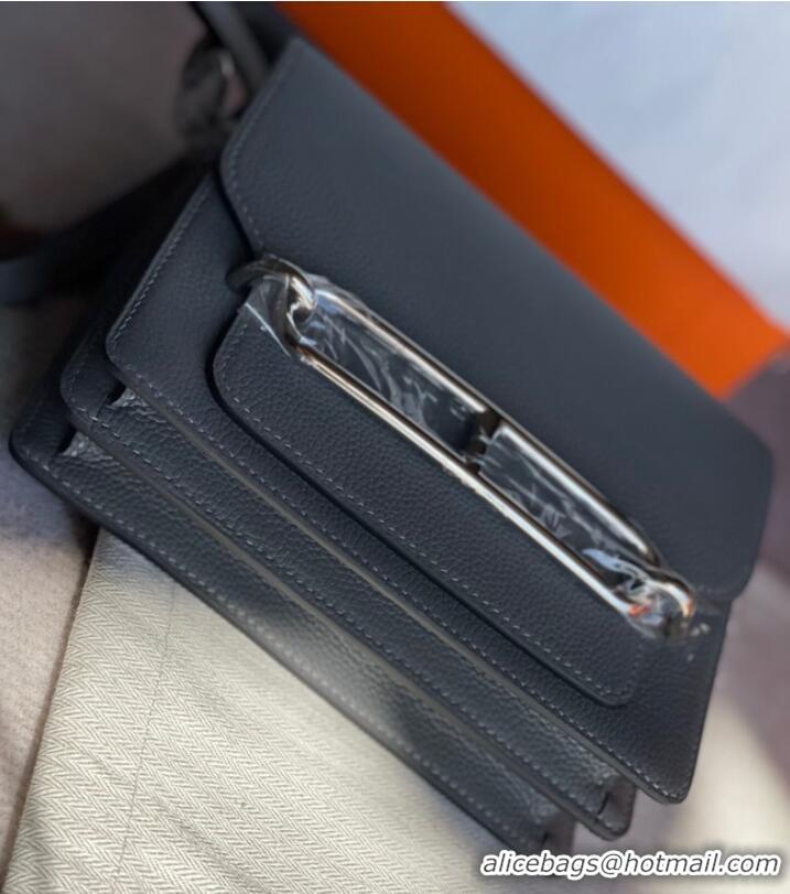 Famous Brand Hermes Roulis 19cm Evercolor 9D H9003 gray&Silver