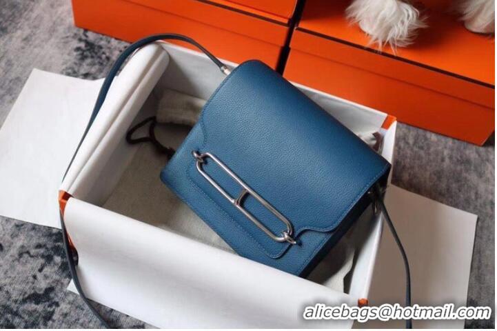 Good Product Hermes Roulis 19cm Evercolor 9D H9003 blue&Silver