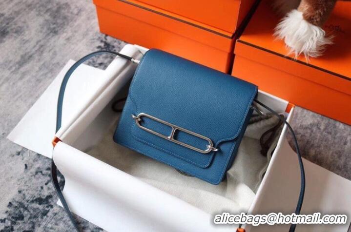 Good Product Hermes Roulis 19cm Evercolor 9D H9003 blue&Silver