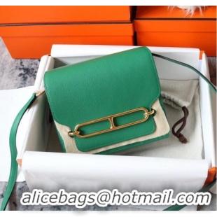 Good Product Hermes Roulis 19cm Evercolor 9D H9003 green&Gold