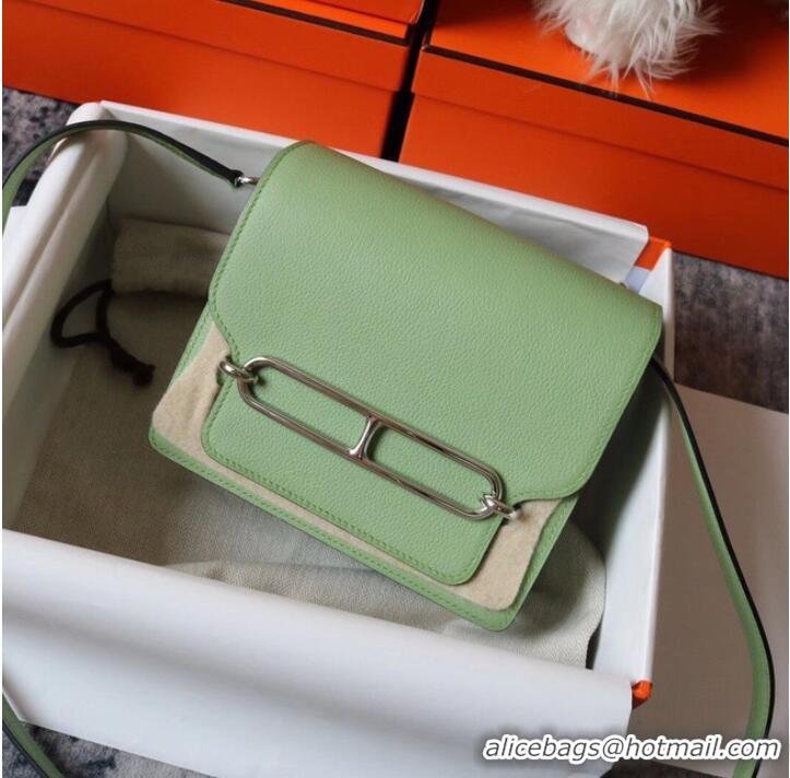 Youthful Hermes Roulis 19cm Evercolor 9D H9003 light green&Silver