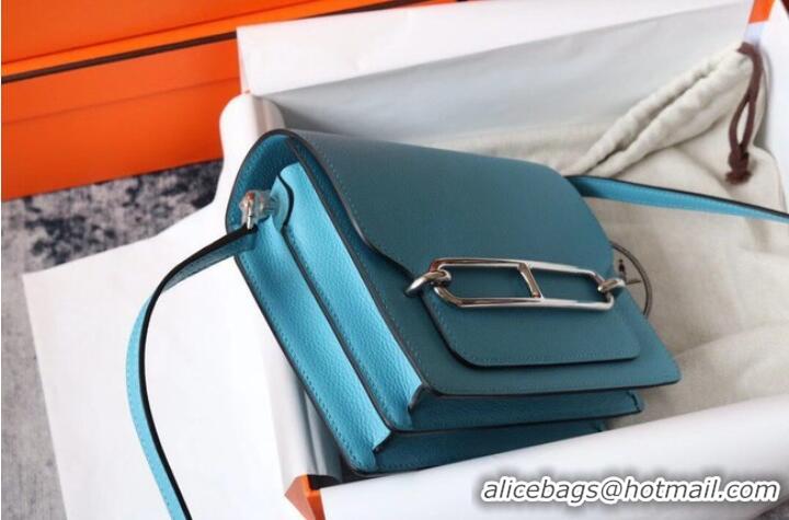 Shop Grade Hermes Roulis 19cm Evercolor 9D H9003 sky blue&Silver