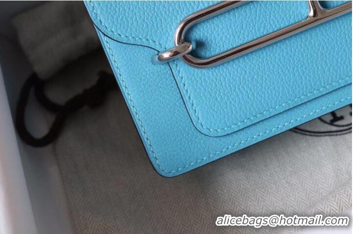 Shop Grade Hermes Roulis 19cm Evercolor 9D H9003 sky blue&Silver