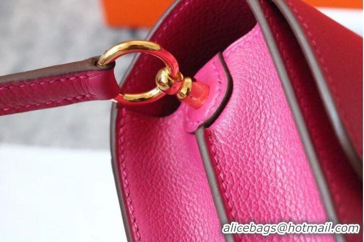 Promotional Hermes Roulis 19cm Evercolor 9D H9003 Plum&Gold