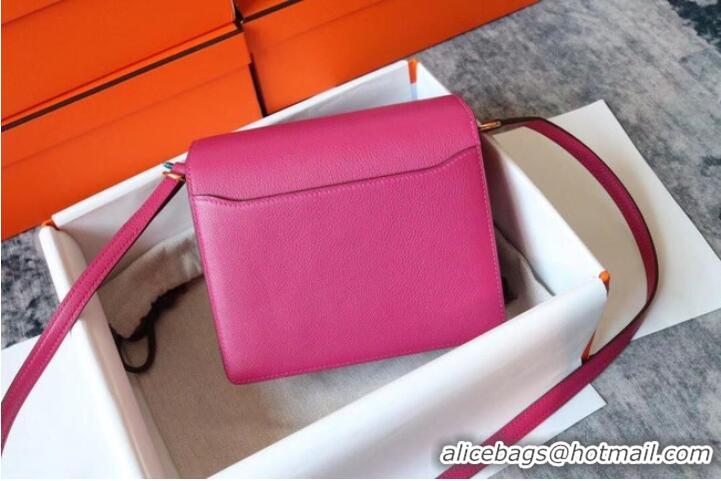 Promotional Hermes Roulis 19cm Evercolor 9D H9003 Plum&Gold