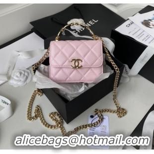 Top Quality Chanel CLUTCH WITH CHAIN AP2758 Light Pink