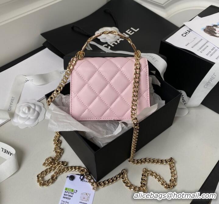 Top Quality Chanel CLUTCH WITH CHAIN AP2758 Light Pink