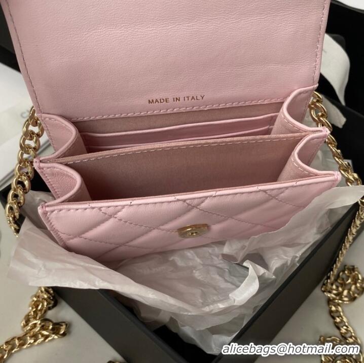 Top Quality Chanel CLUTCH WITH CHAIN AP2758 Light Pink