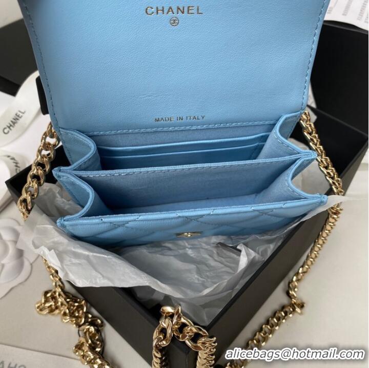 Good Product Chanel CLUTCH WITH CHAIN AP2758 blue