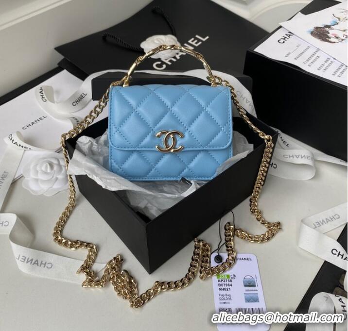 Good Product Chanel CLUTCH WITH CHAIN AP2758 blue