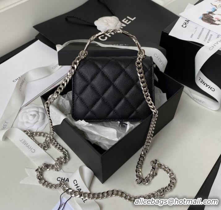 Good Product Chanel Grained Calfskin CLUTCH WITH CHAIN AP2758 black